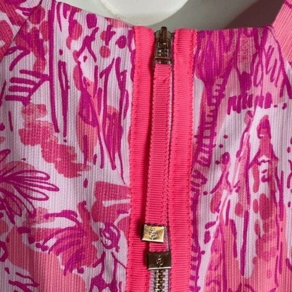 Lilly Pulitzer Cheeky Melon Rule Breakers Simone Shift Dress Women Size 2 Hot Pi - Picture 4 of 10